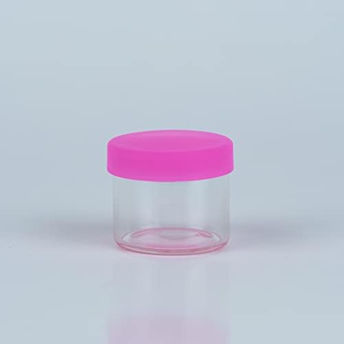 100-Piece Set of 6ml Round Glass Jars with Silicone Lids