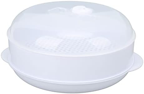 CHEOTIME Microwave Steamers with Lid Handle and Transparent Cover