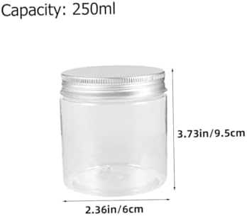 MAGICLULU transparent plastic jars with aluminum lids
