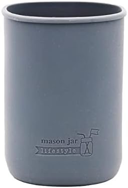 2-Pack Charcoal Gray Silicone Sleeves for Mason Jars