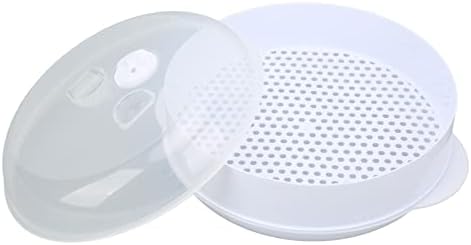CHEOTIME Microwave Steamers with Lid Handle and Transparent Cover