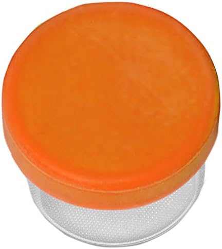 100 Pack Round Glass Jars with Silicone Lids - Orange