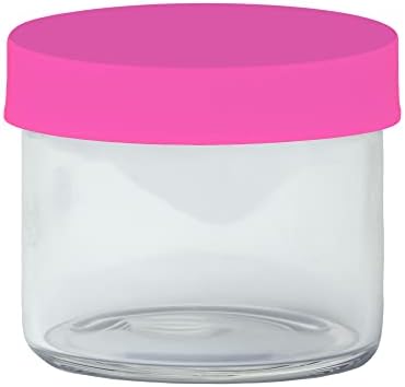 100-Piece Set of 6ml Round Glass Jars with Silicone Lids