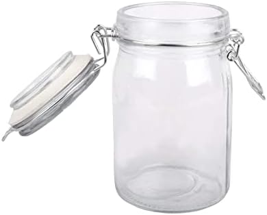 12-Pack Ashland Round Glass Jars with Latch Lid - 263 Diam