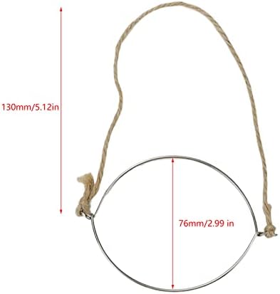 10-Piece Stainless Steel Jar Hangers with Hemp Rope