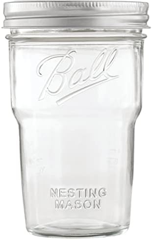 Ball Nesting Mason Jars Pint Size Wide Mouth Set of 4