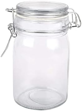 12-Pack Ashland Round Glass Jars with Latch Lid - 263 Diam
