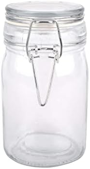 12-Pack Ashland Round Glass Jars with Latch Lid - 263 Diam