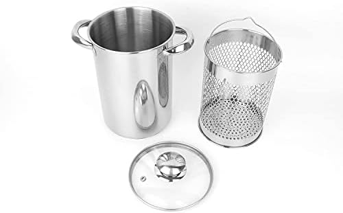 Asparagus Steamer Pot Premium Stainless Steel with Glass Lid