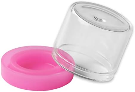 100-Piece Set of 6ml Round Glass Jars with Silicone Lids
