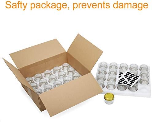 Ultra Durable 4oz Glass Jar Set for Personalization Storage 40 Count