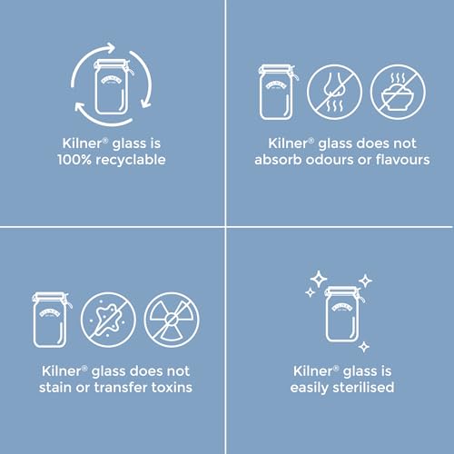 Kilner Round Swap-Top Glass Jar 2L Preserve Your Favorites Kilner
