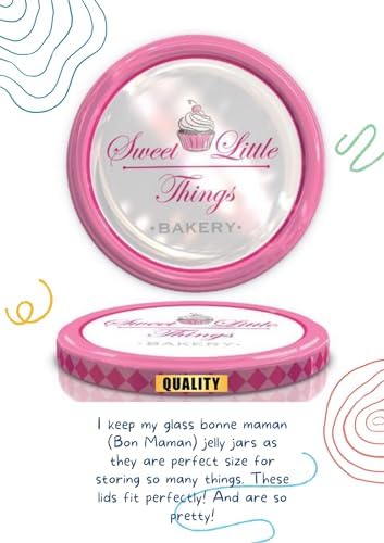82mm Twist-Off Lids for Pickle Jars Multi-Purpose Usage 10 Pink