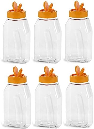 6 PC 16 oz PET Spice Jars