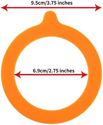 FEESHOW 10-Piece Silicone Gasket Set for Canning Jars
