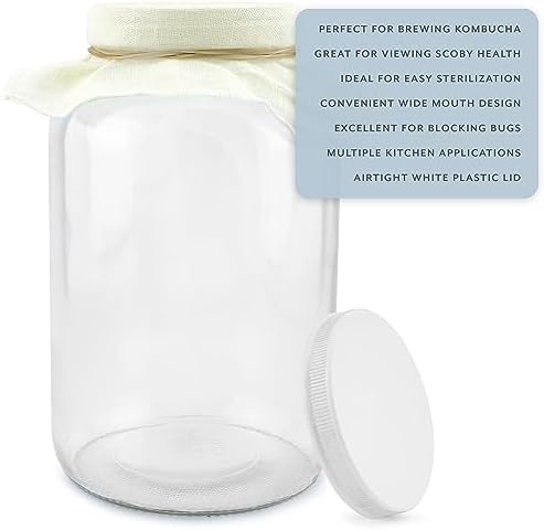 Eco-Friendly Glass Jars with 1 Gallon Covers Lids