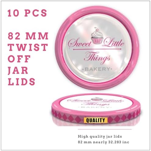82mm Twist-Off Lids for Pickle Jars Multi-Purpose Usage 10 Pink