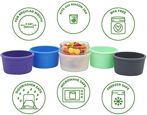4oz Silicone Sleeves for Mason Jars