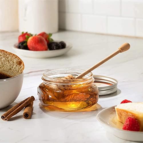 12-Piece Wide-Mouth Glass Mason Jars for Preserving Serving