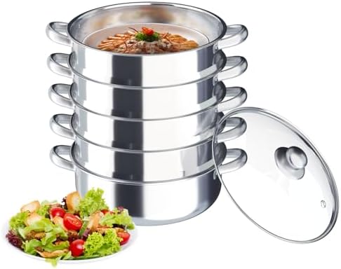 High-Quality 5-Tier Stainless Steel Steam Pot for Cooking