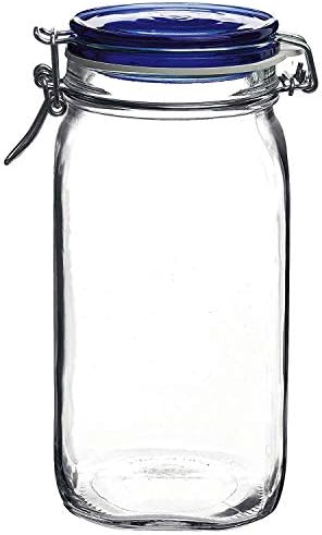 Bormioli Rocco Fido Square Jars Set of 2 - Elegant Capacity - Rustic Design