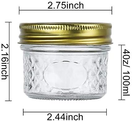 Ultra Durable 4oz Glass Jar Set for Personalization Storage 40 Count