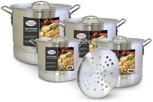 Ready to Steam Aluminum Stock Pot Set by Alpine Cuisine