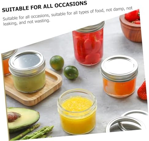 MAGICLULU transparent plastic jars with aluminum lids