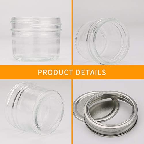 4oz Mason Jars Set Canning Jars for Honey Jam