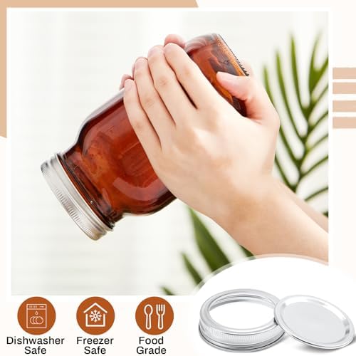 Norme 8-Piece Amber Glass Mason Jars