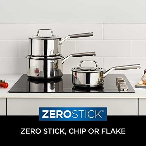 Ninja ZEROSTICK 3-Piece Stainless Steel Cookware Set