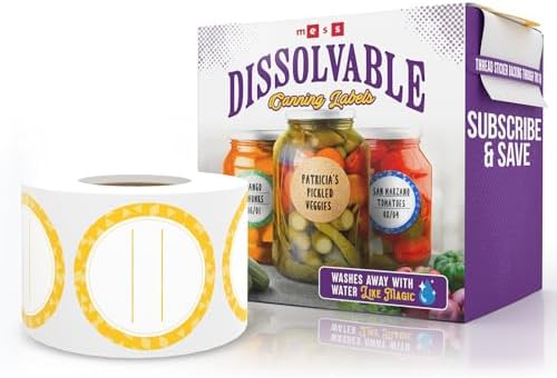 Mess Dissolvable Mason Jar Labels