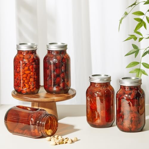 Norme 8-Piece Amber Glass Mason Jars