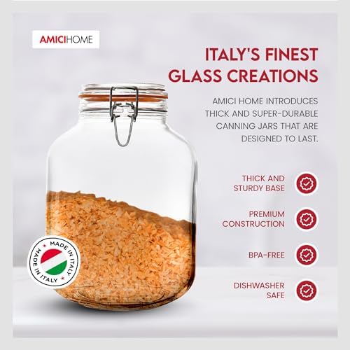 Airtight Glass Jar for Preserving 105 Oz