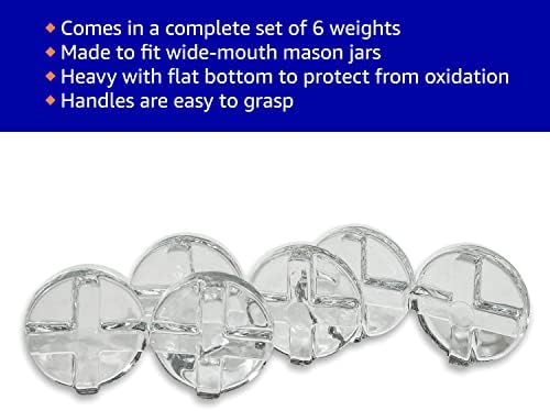 Trademark Innovations Glass Fermentation Jar Weights Set of 6 1