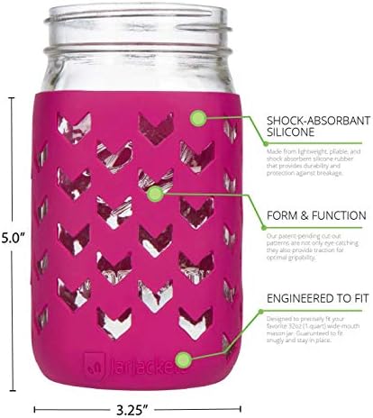 Perfect Fit Silicone Mason Jar Sleeve - 32oz