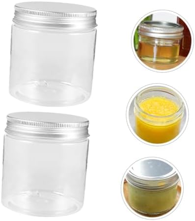 Luxshiny 8-Piece 250ml Plastic Jars with Aluminum Lids