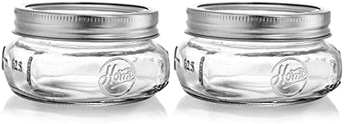12-Piece Wide-Mouth Glass Mason Jars for Preserving Serving