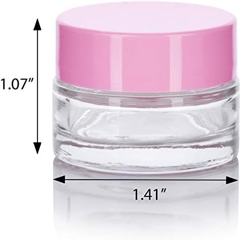 JUVITUS Clear Glass Balm Jars 025 oz 24 Pack