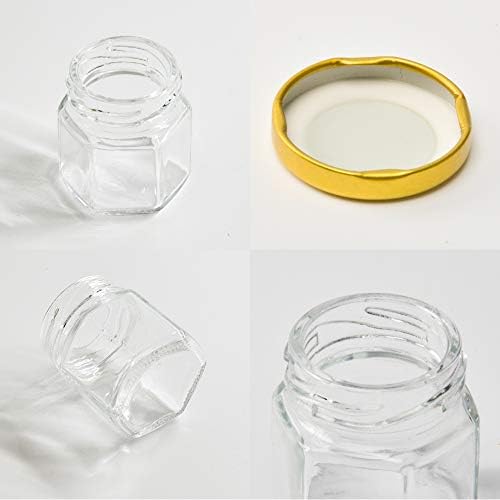 Sleek Functional Mini Glass Jars with Honeybee Pendants