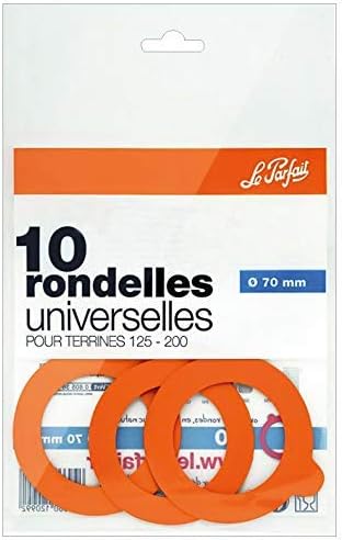 10pk Le Parfait Jar Replacement Gaskets 70mm for 125 and 200g Jars
