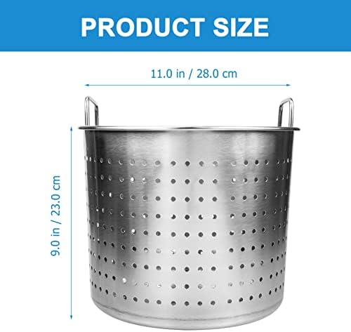 Hemoton Stainless Steel Seafood Steamer Basket for Kitchen