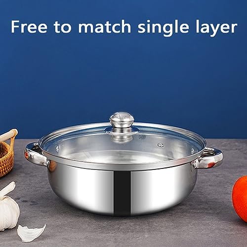 30-Quart steam pot with Lid for Cooking