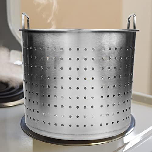 Hemoton Stainless Steel Seafood Steamer Basket for Kitchen
