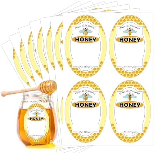Trendsslabels Pure Natural Honey Jar Labels 2x3 inch