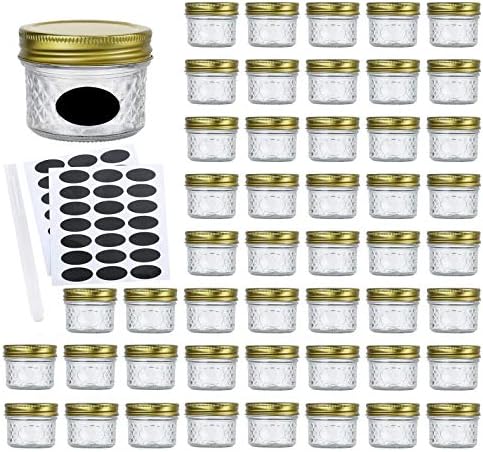 Ultra Durable 4oz Glass Jar Set for Personalization Storage 40 Count
