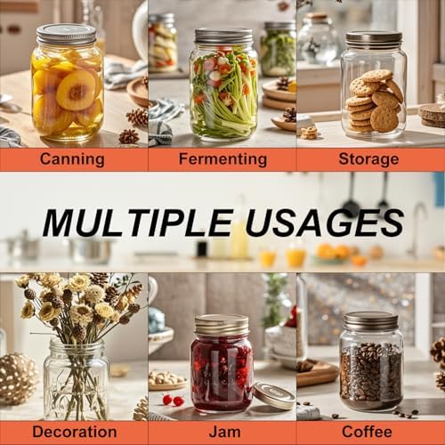 Horizontal Abilities-32oz Mason Jars 12 Pack