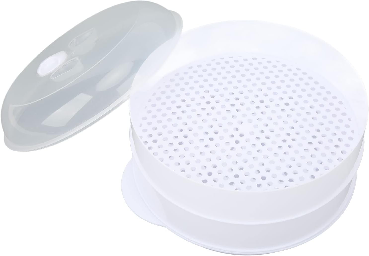 Premium Microwave Steamer Handle Design Transparent Cover Durable Safe for Daily Use