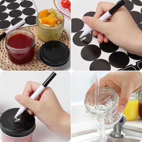 40-Piece Set of 4 oz Mason Jars with Black Lids