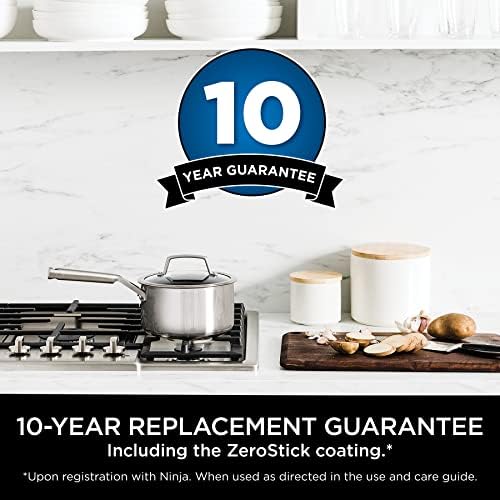 Ninja ZEROSTICK 3-Piece Stainless Steel Cookware Set
